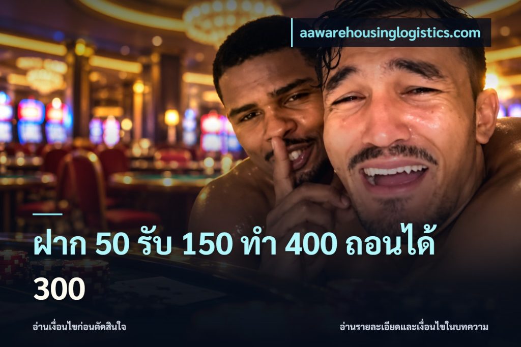ฝาก 50 รับ 150 ทํา 400 ถอนได้ 300