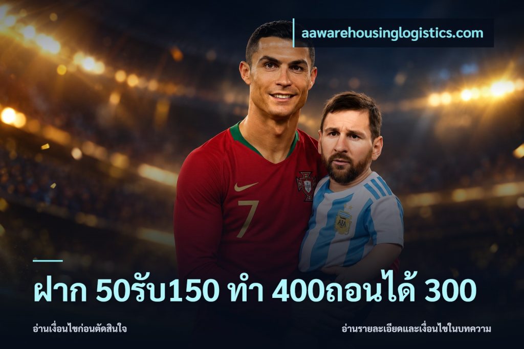ฝาก 50รับ150 ทํา 400ถอนได้ 300