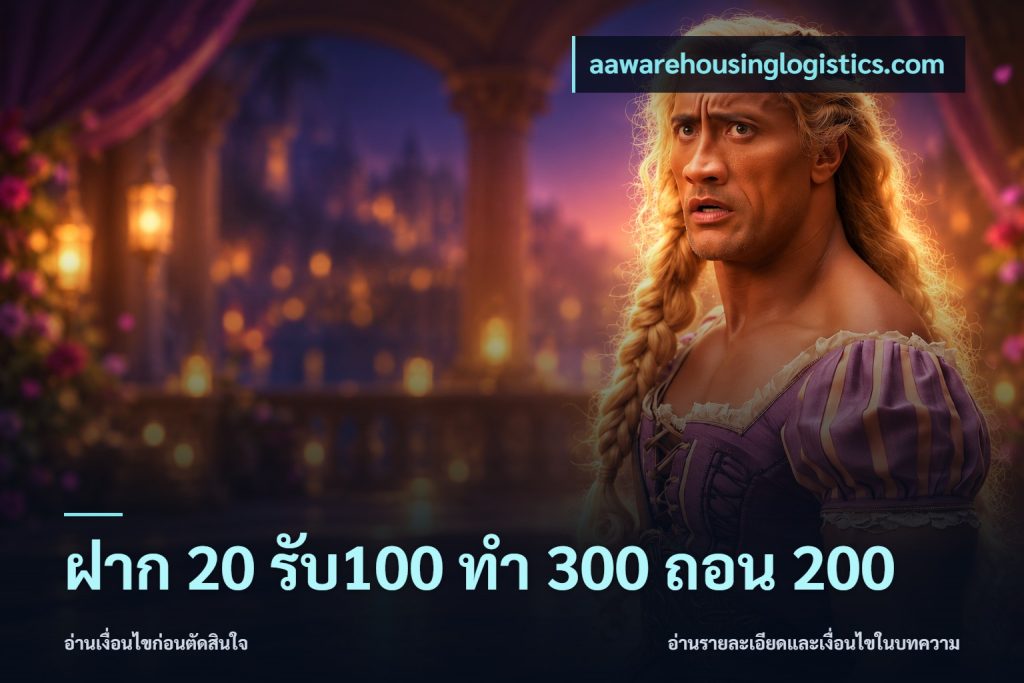 ฝาก 20 รับ100 ทํา 300 ถอน 200