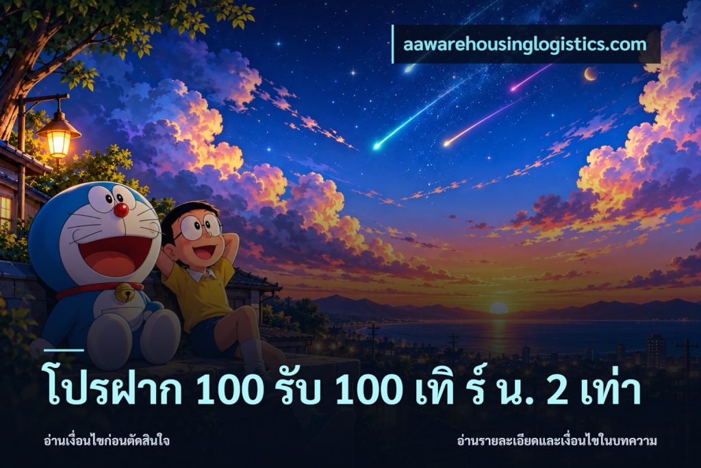 โปรฝาก 100 รับ 100 เทิ ร์ น. 2 เท่า