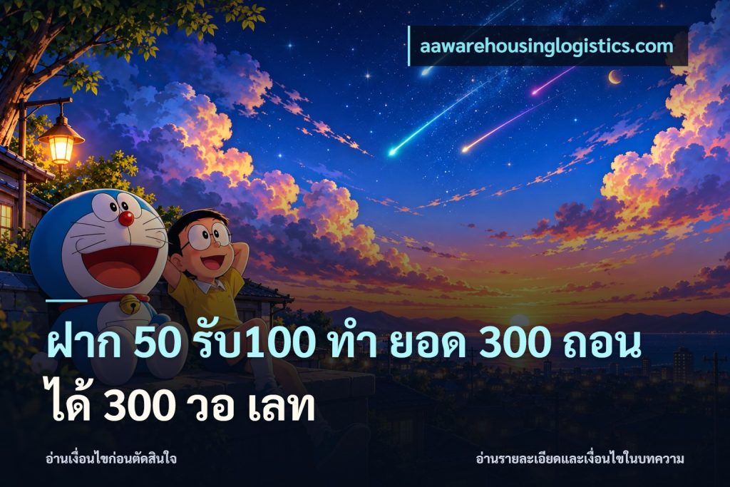 ฝาก 50 รับ100 ทํา ยอด 300 ถอนได้ 300 วอ เลท