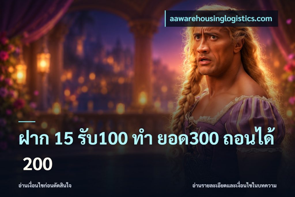 ฝาก 15 รับ100 ทํา ยอด300 ถอนได้ 200