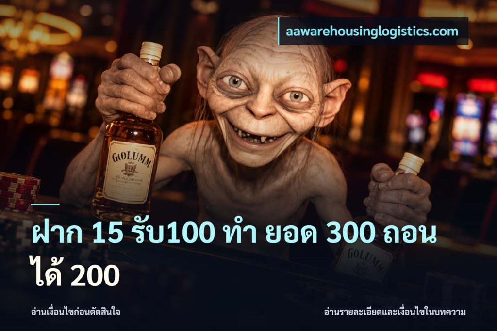 ฝาก 15 รับ100 ทํา ยอด 300 ถอนได้ 200