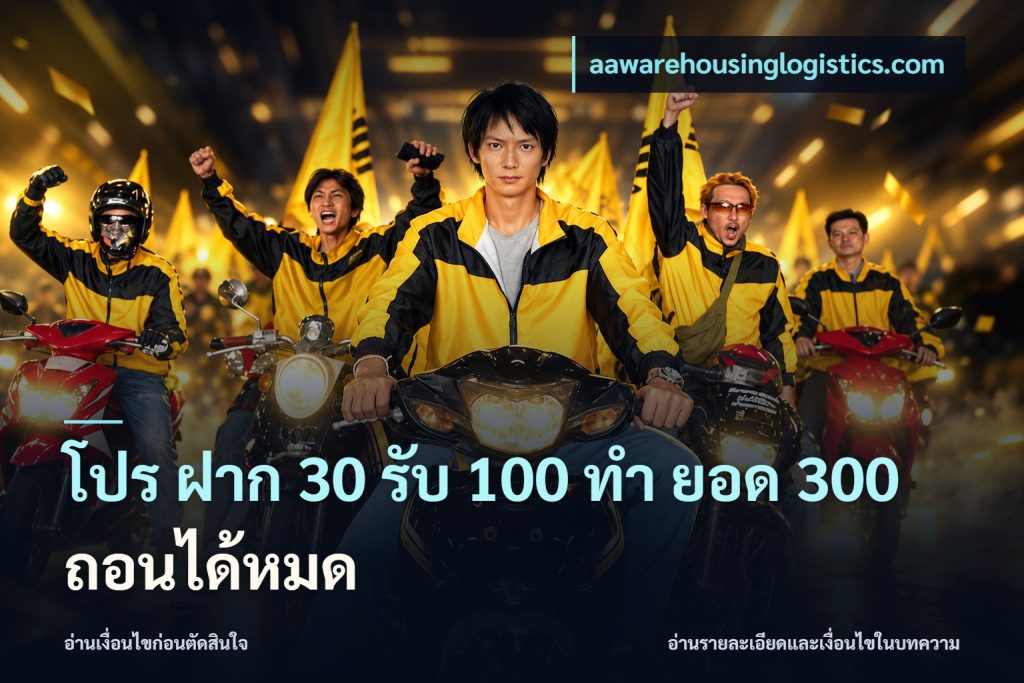 โปร ฝาก 30 รับ 100 ทํา ยอด 300 ถอนได้หมด