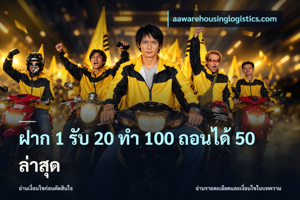 ฝาก 1 รับ 20 ทำ 100 ถอนได้ 50 ล่าสุด