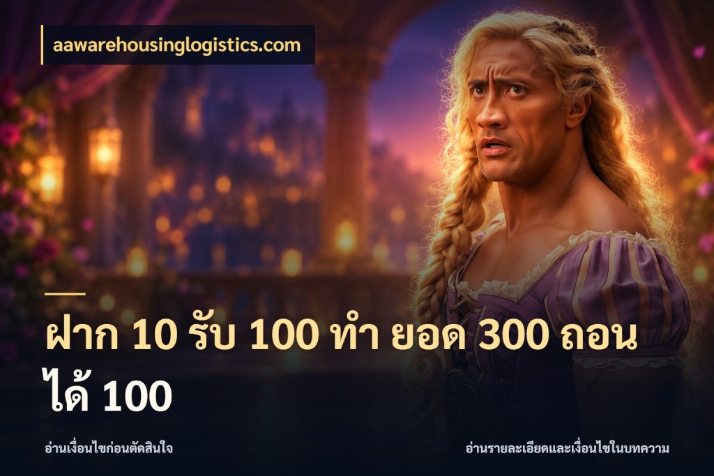 ฝาก 10 รับ 100 ทํา ยอด 300 ถอนได้ 100 เปิดมุมโปรให้เข้ากับเกมแนวโปรด สไตล์ aawarehousinglogistics.com
