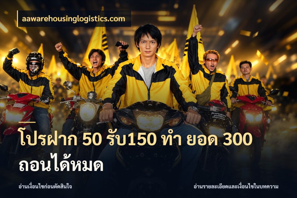 โปรฝาก 50 รับ150 ทํา ยอด 300 ถอนได้หมด สีสันของโปรฝากและยอดรับ กับ aawarehousinglogistics.com