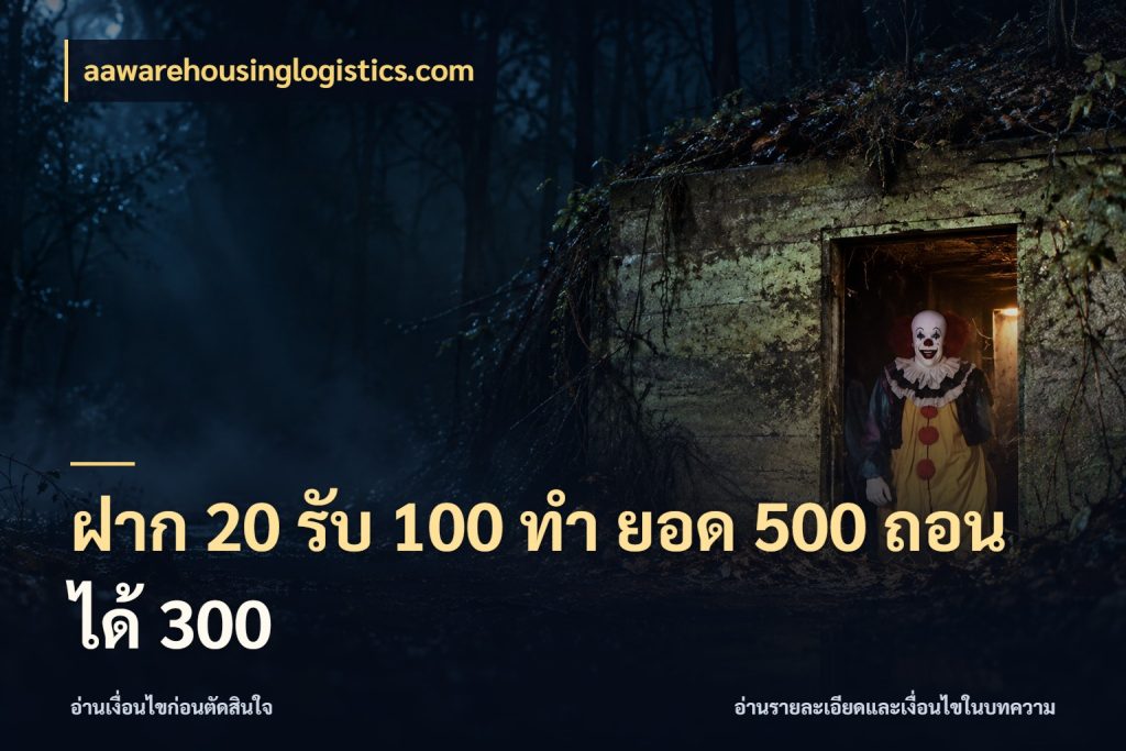 ฝาก 20 รับ 100 ทํา ยอด 500 ถอนได้ 300 สนุกกับตัวเลือกโปรในสไตล์ของคุณ ในมุม aawarehousinglogistics.com