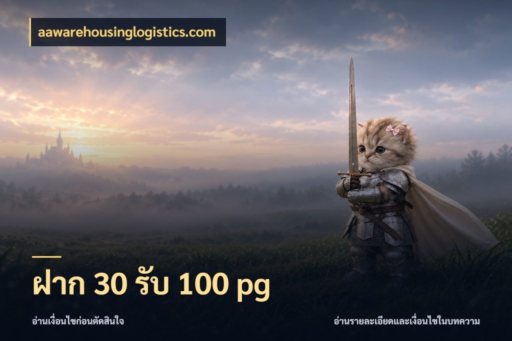 ฝาก 30 รับ 100 pg สายโบนัสเลือกจังหวะสนุกได้อย่างไร กับ aawarehousinglogistics.com